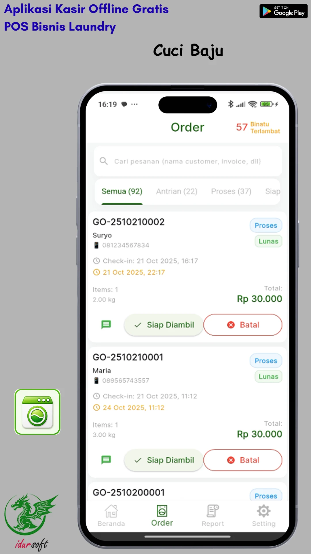 Cuci Baju - POS Laundry Gratis screenshot