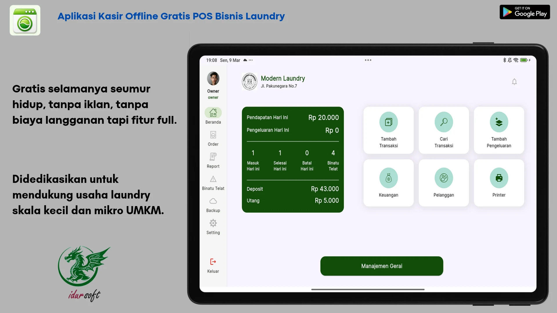 Cuci Baju - POS Laundry Gratis screenshot